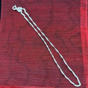 925 Sterling Silver twisted anklet or bracelet 10 inch